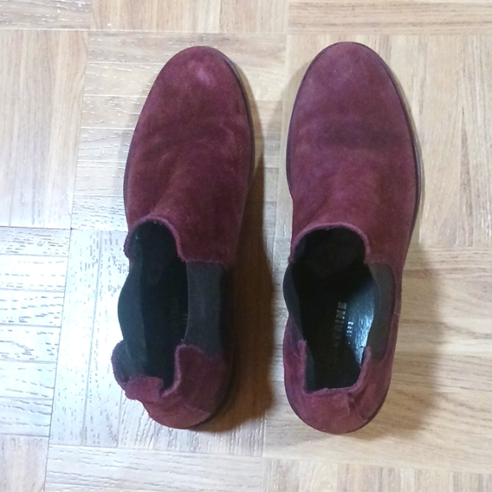 Wolverine Merlot Suede Chelsea Ankle Booties